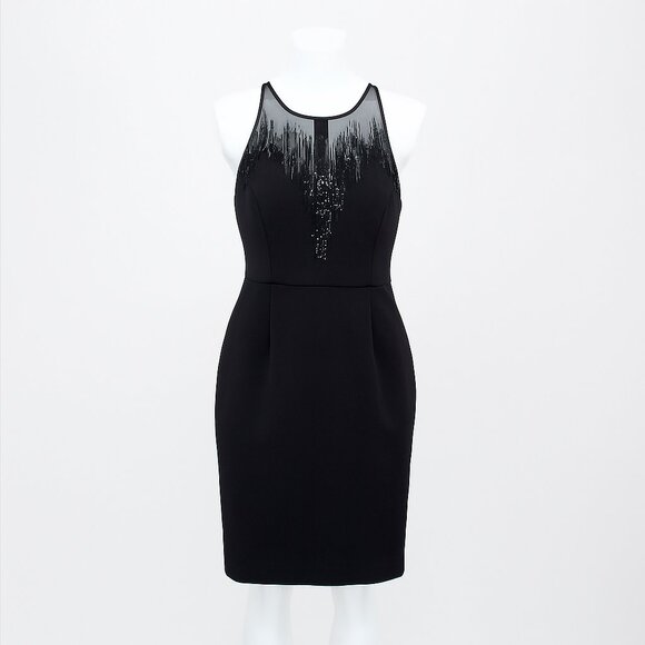 Sachin & Babi "Celeste" Sequin Cocktail Evening Sheath Dress Black Size 2 - Picture 1 of 10